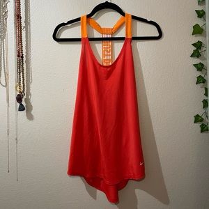 NIKE | orange racerback elastika tank top